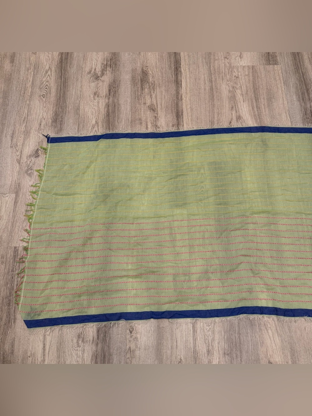 Dolma Cotton Modal Striped Scarf Wrap Shawl Sage Green Pink‎ 30x72